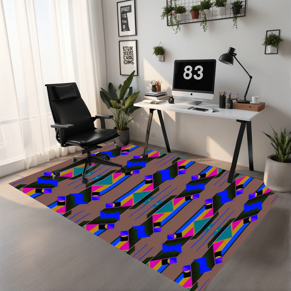 Pop Wild Geometric Colorful Abstract Area Rug (3x5) | Maximalist Eclectic Rug