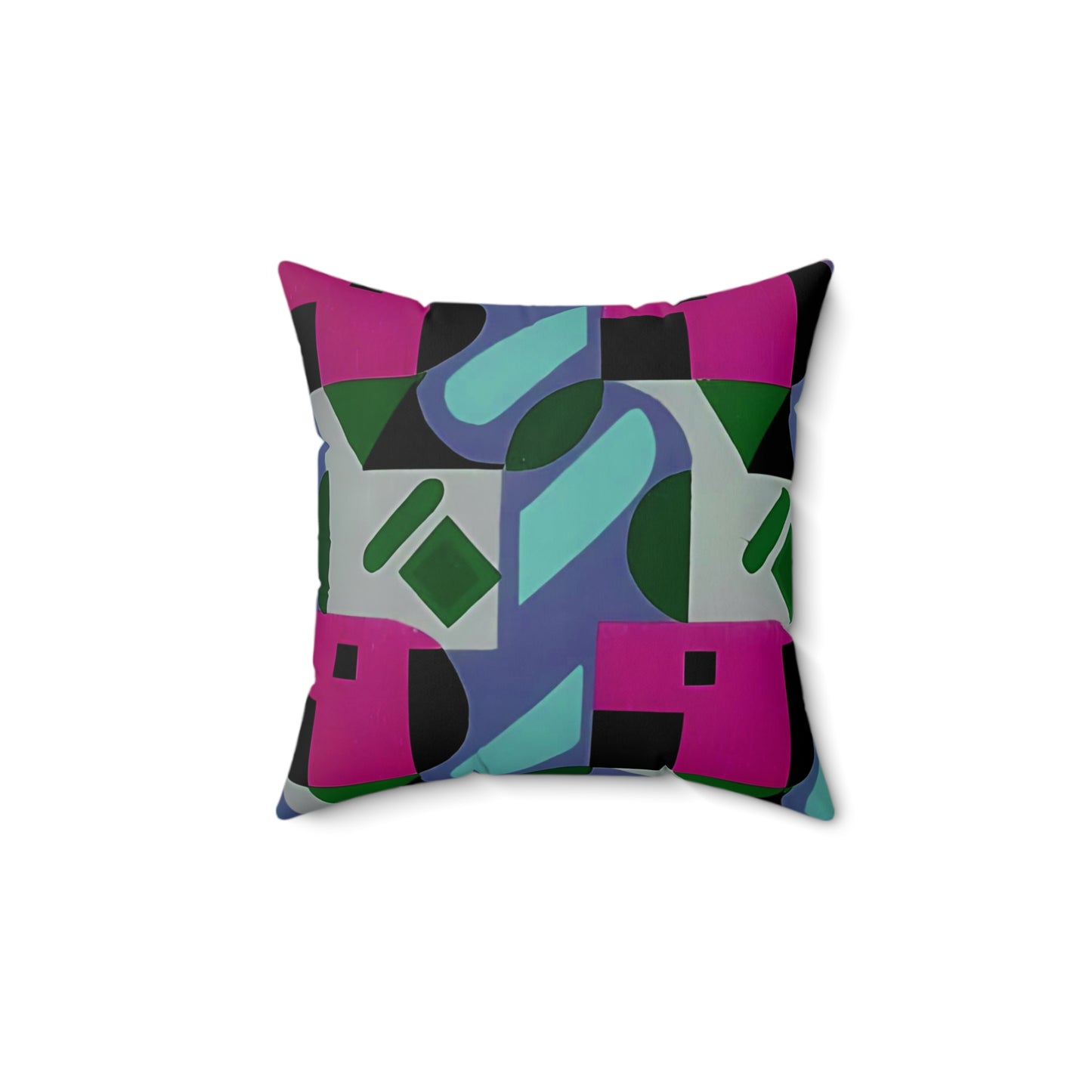 Kaleidoscope Reimagined Abstract Art Deco Throw Pillow | Colorful Eclectic Maximalist Cushion