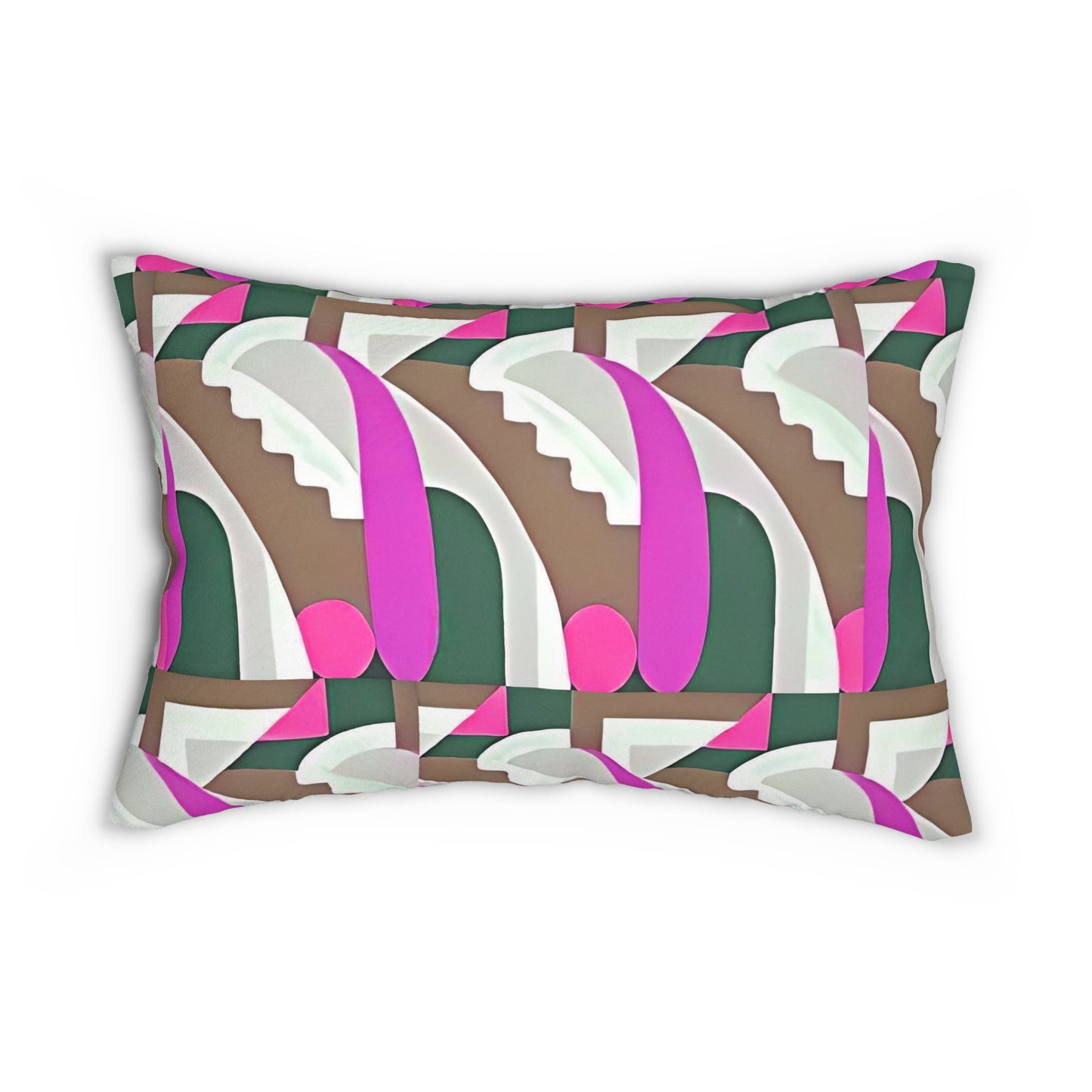 Kaleidoscope Reimagined Colorful Lumbar Pillow | Abstract Maximalist Rectangular Cushion