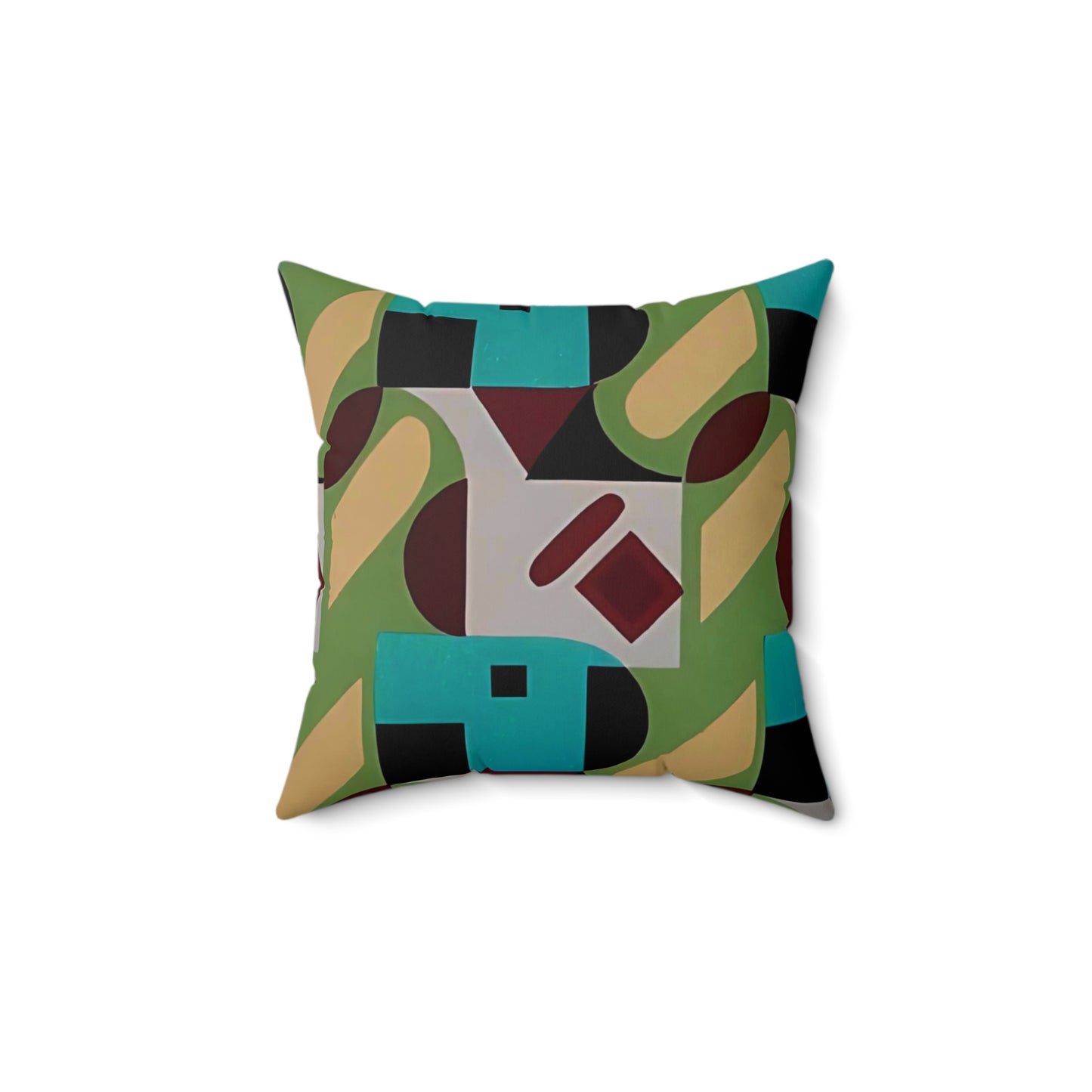 Kaleidoscope Reimagined Abstract Art Deco Throw Pillow | Colorful Eclectic Maximalist Cushion