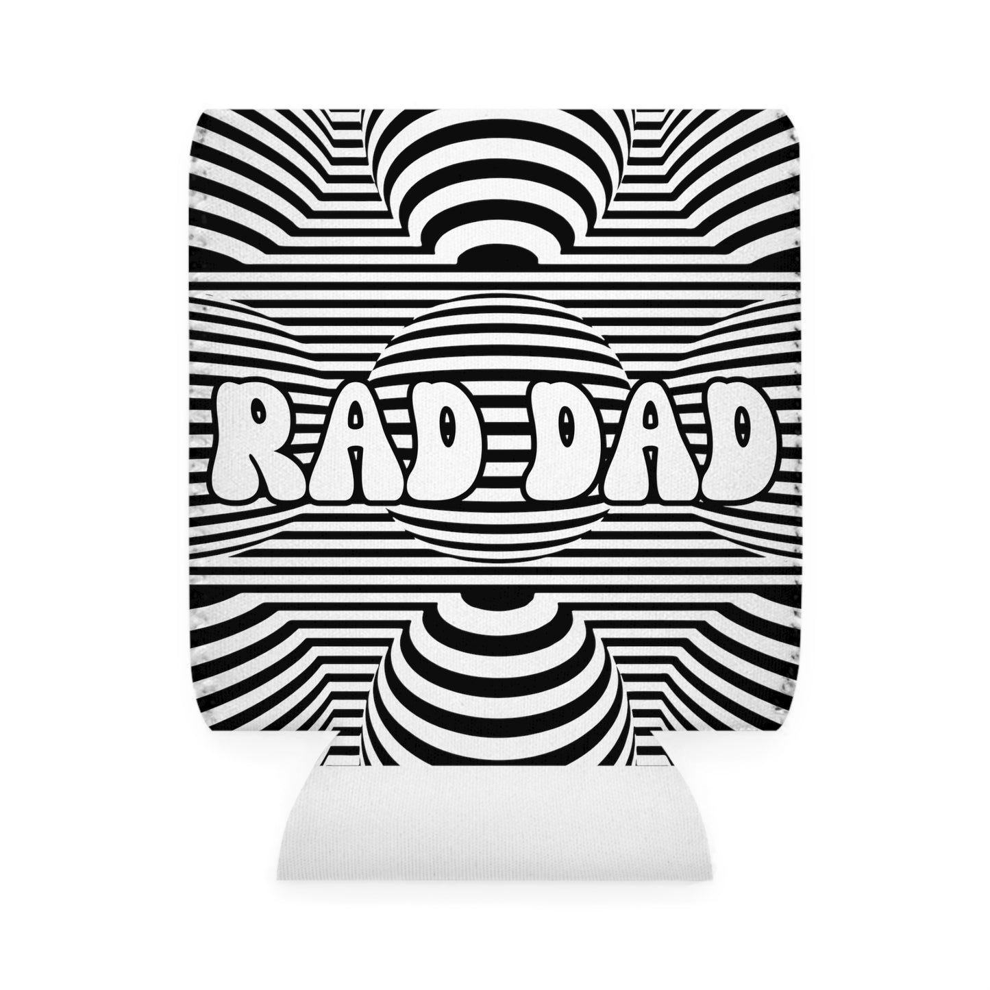 Rad Dad Trippy Beer Koozie Gift for Dad Can Cooler for Rockers Father's Day Beer Holder Gift for Summer Parties Music Festival Camping