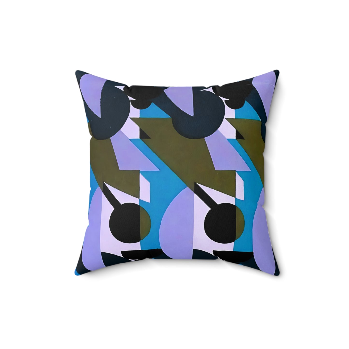 Kaleidoscope Reimagined Abstract Art Deco Throw Pillow | Colorful Eclectic Maximalist Cushion