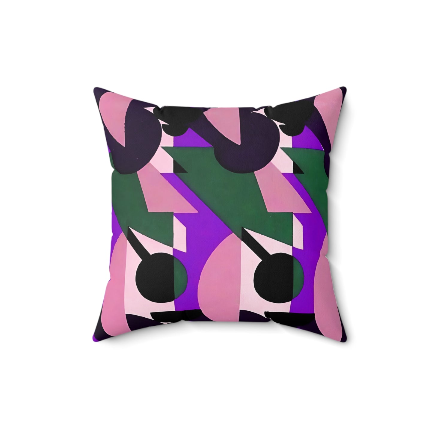 Kaleidoscope Reimagined Abstract Art Deco Throw Pillow | Colorful Eclectic Maximalist Cushion