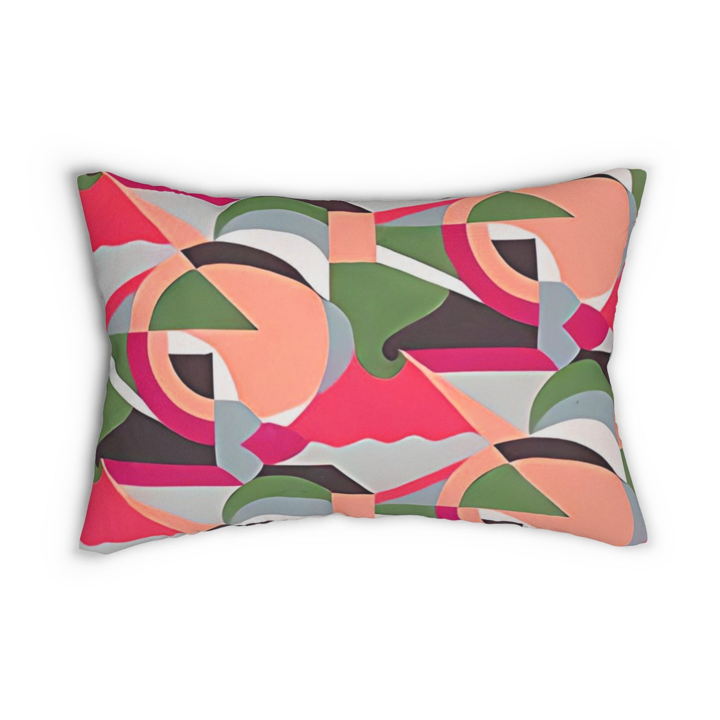 Kaleidoscope Reimagined Colorful Lumbar Pillow | Abstract Maximalist Rectangular Cushion