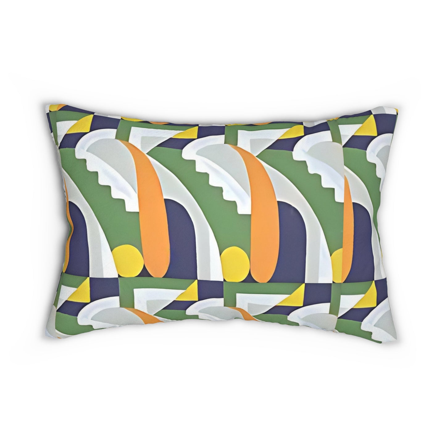 Kaleidoscope Reimagined Colorful Lumbar Pillow | Abstract Maximalist Rectangular Cushion