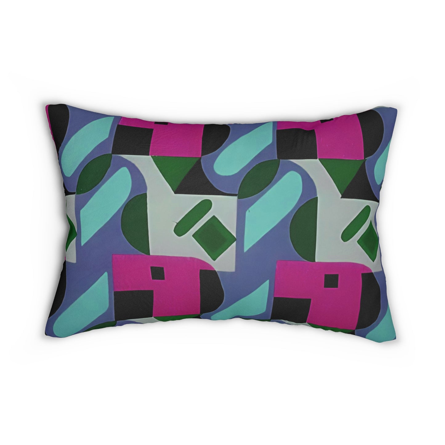 Kaleidoscope Reimagined Colorful Lumbar Pillow | Abstract Maximalist Rectangular Cushion