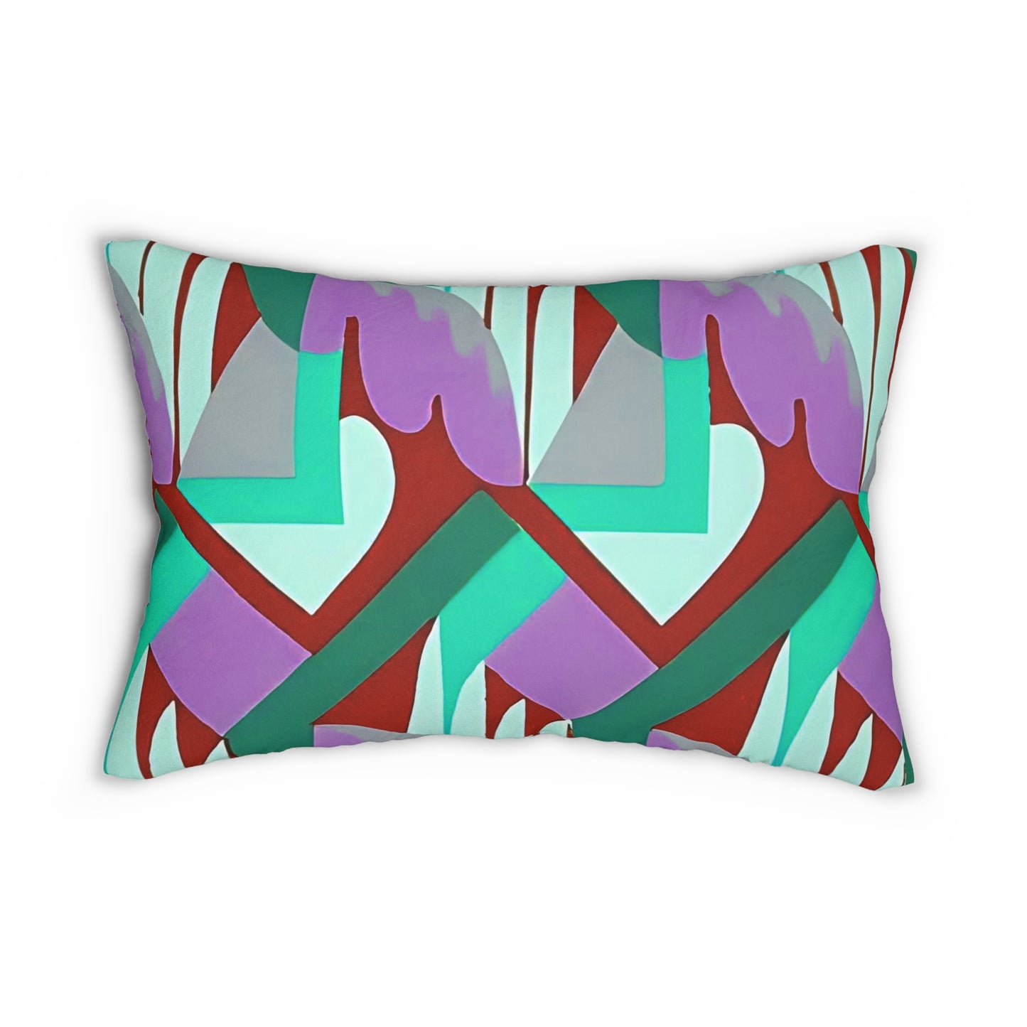 Kaleidoscope Reimagined Colorful Eclectic Lumbar Pillow | Abstract Maximalist Rectangular Cushion