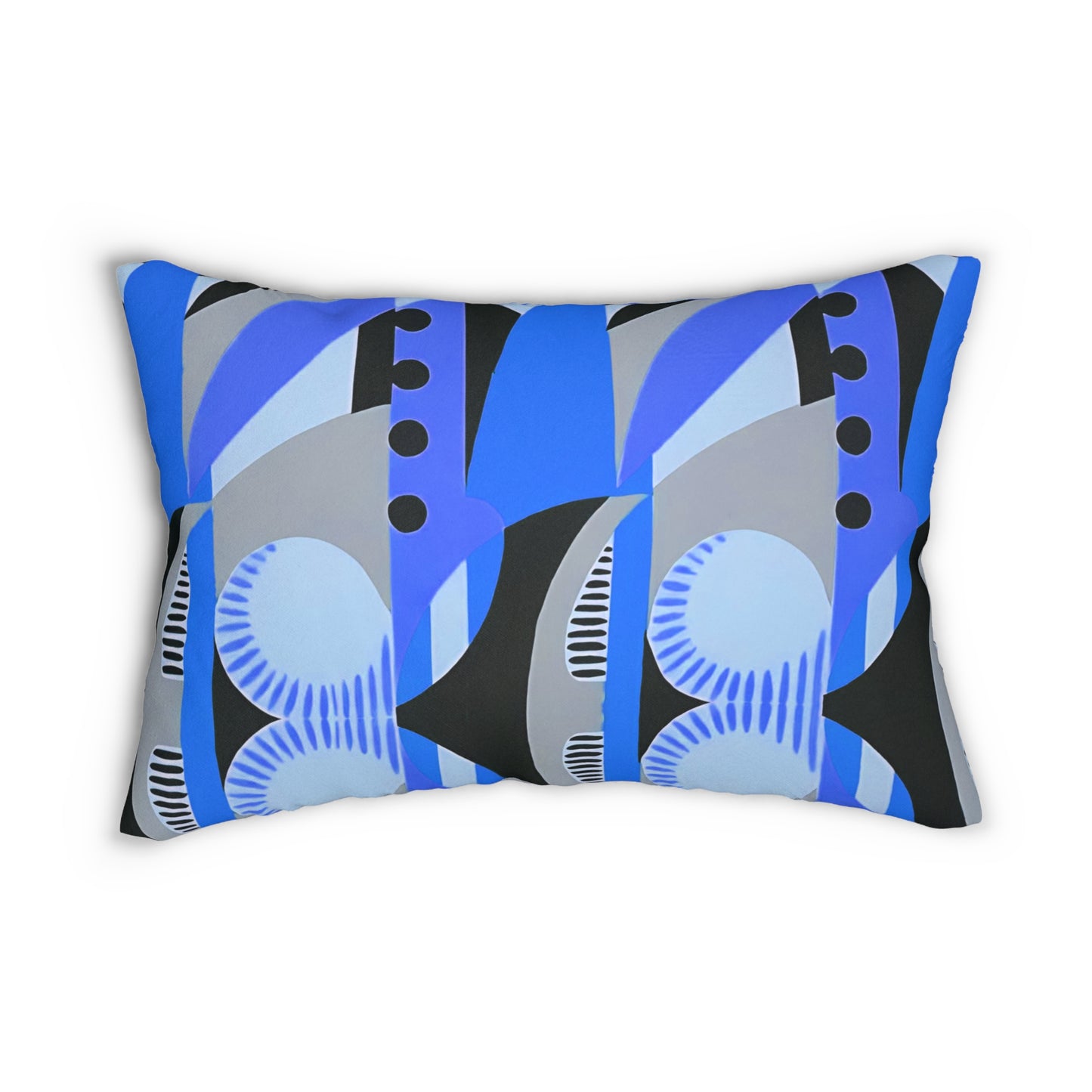 Kaleidoscope Reimagined Colorful Lumbar Pillow | Abstract Maximalist Rectangular Cushion