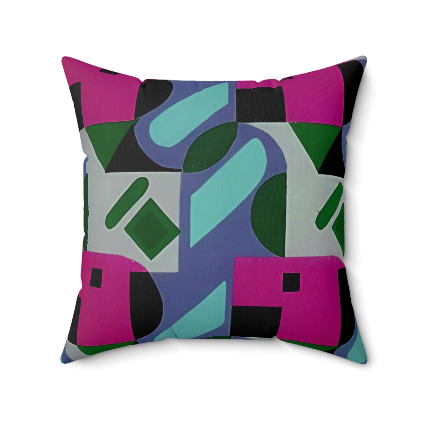 Kaleidoscope Reimagined Abstract Art Deco Throw Pillow | Colorful Eclectic Maximalist Cushion