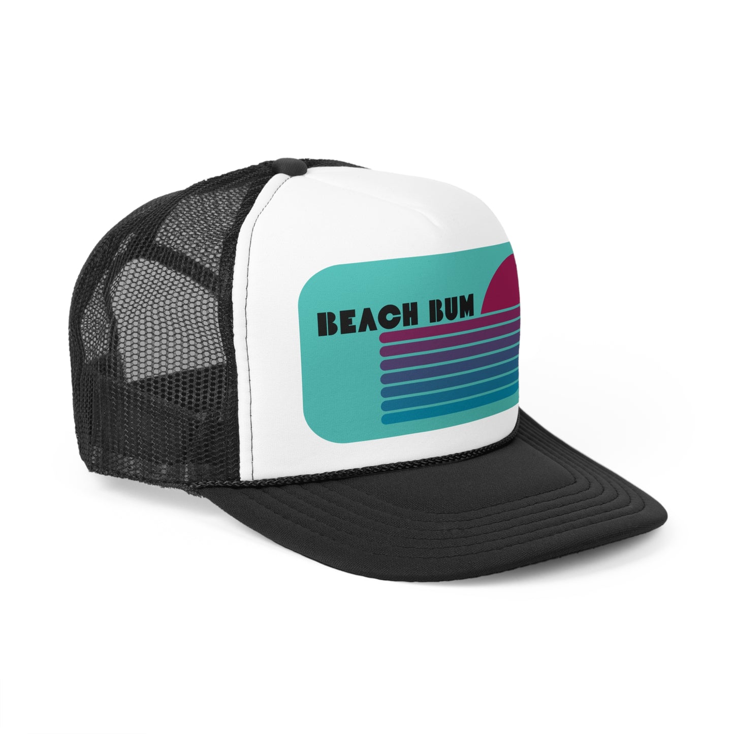 Trucker Hat Retro Design Minimalist Trucker Cap Beach Bum Abstract Trucker Hat Vintage Style Trucker Hat For The Beach Hat