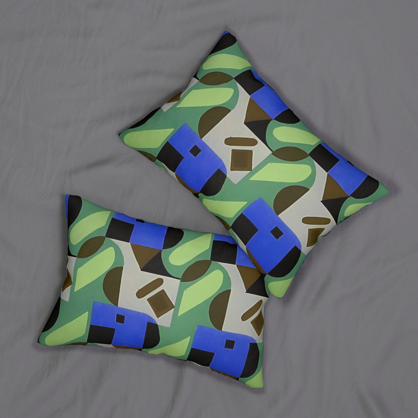 Kaleidoscope Reimagined Colorful Lumbar Pillow | Abstract Maximalist Rectangular Cushion