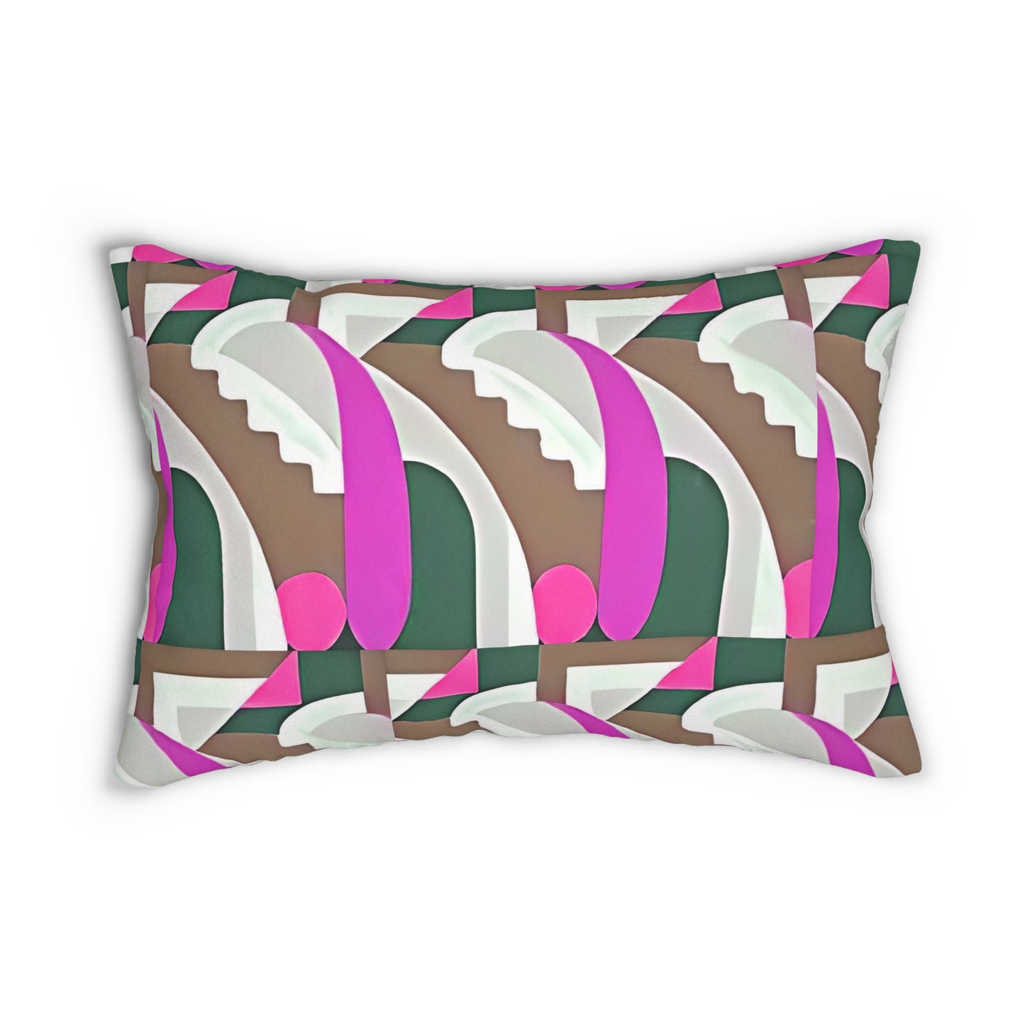 Kaleidoscope Reimagined Colorful Lumbar Pillow | Abstract Maximalist Rectangular Cushion