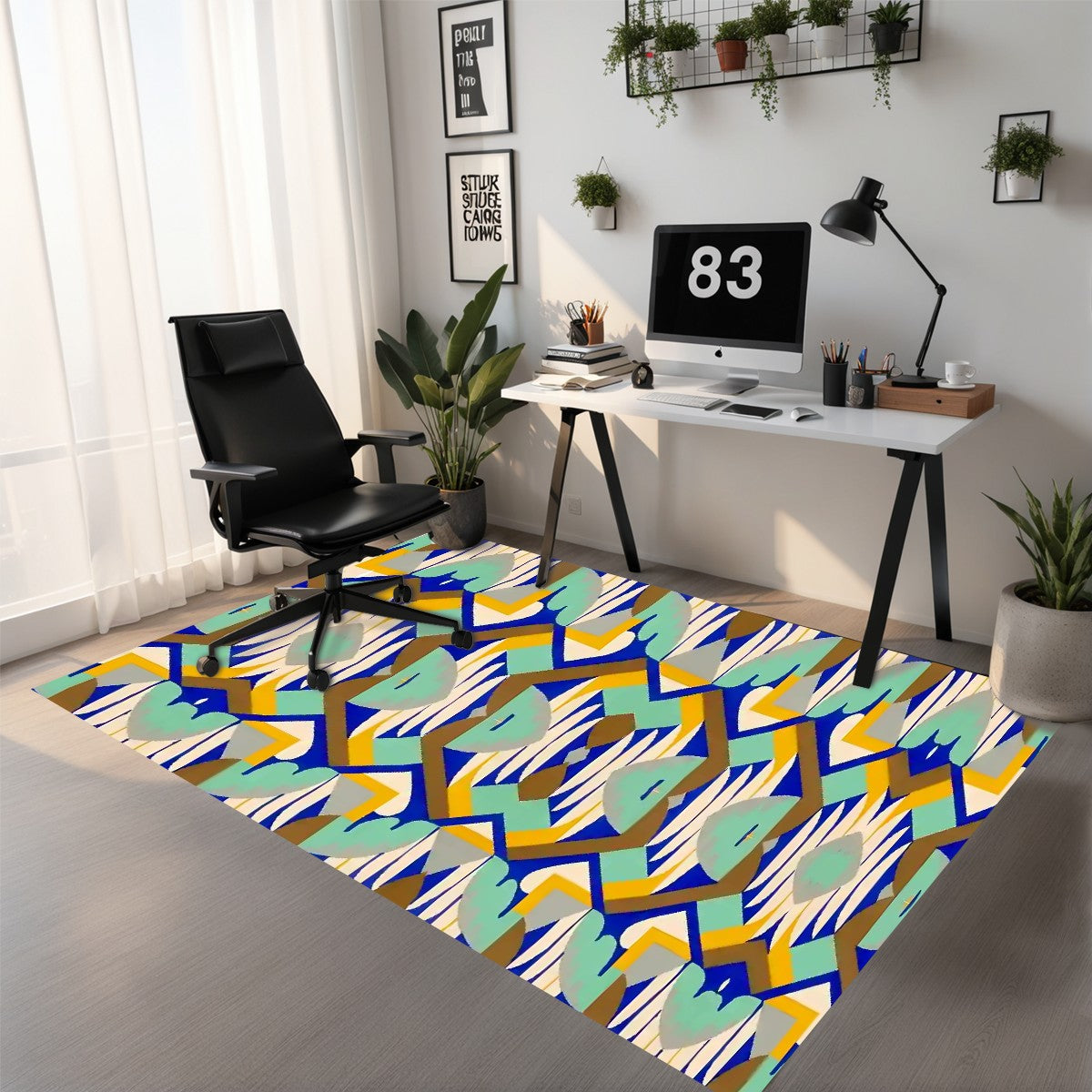 Kaleidoscope Reimagined Colorful Abstract Area Rug (3x5) - Boho Eclectic Rug