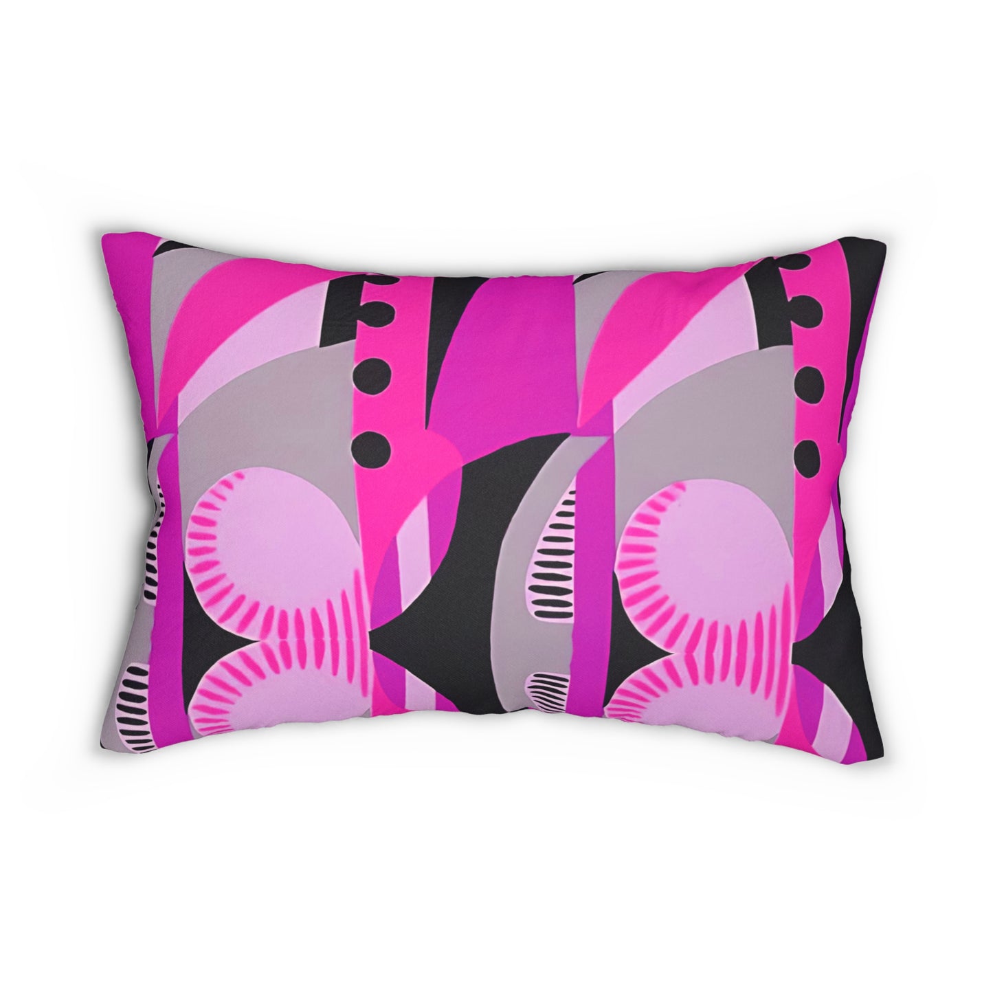 Kaleidoscope Reimagined Colorful Lumbar Pillow | Abstract Maximalist Rectangular Cushion