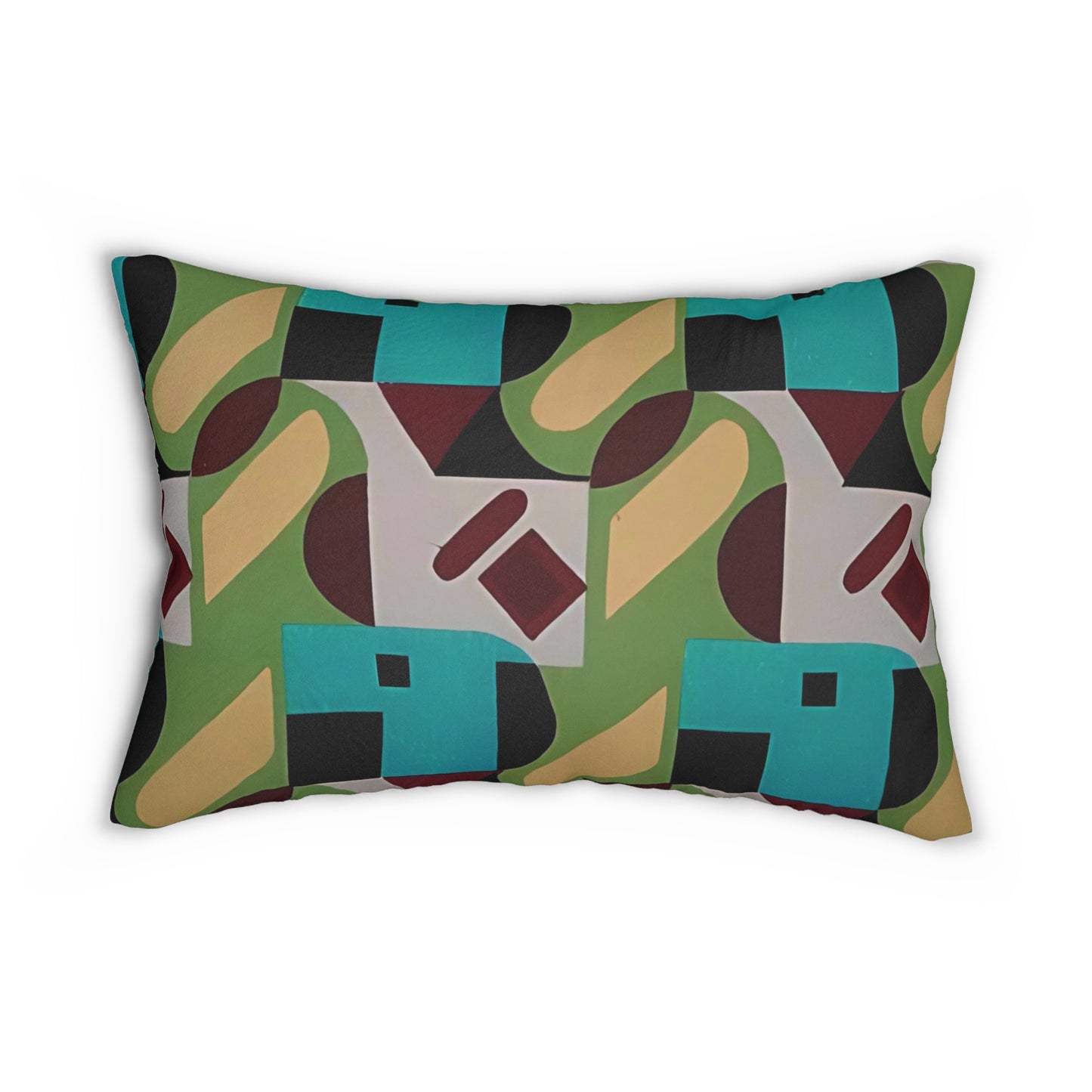 Kaleidoscope Reimagined Colorful Lumbar Pillow | Abstract Maximalist Rectangular Cushion