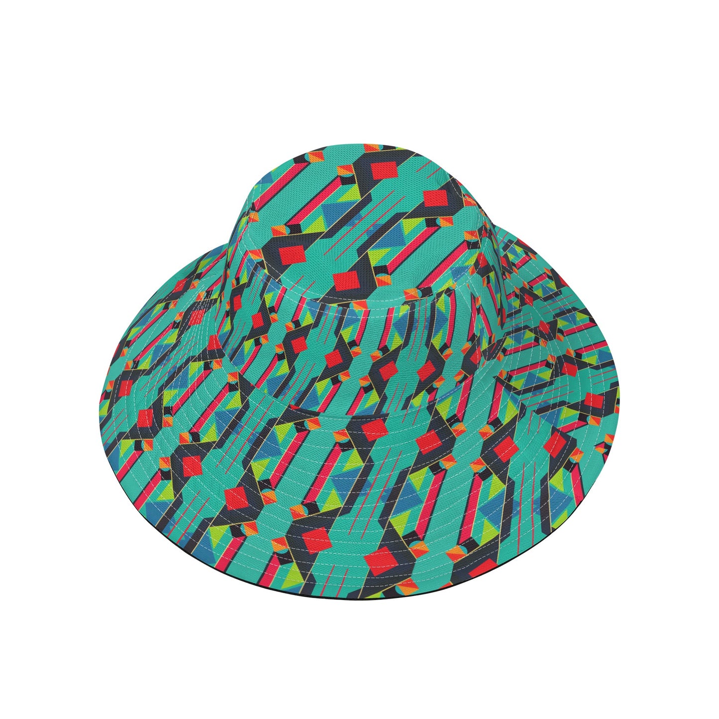 Art Pop Deco Wild Geometric All Over Print Bucket Fisherman Cap Summer Hat