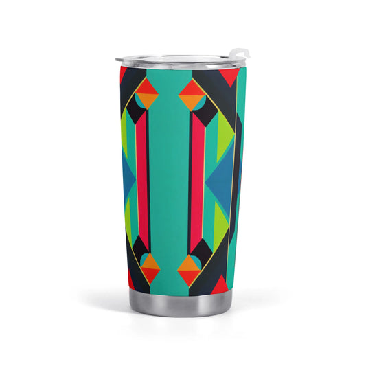 Colorful Art Deco Geometric All Over Print Tumbler To Go Mug 20oz