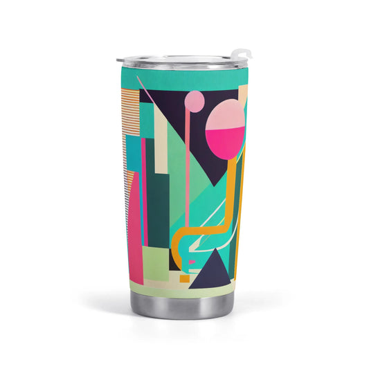 Abstract Colorful Geometric Pop Art Tumbler To Go Mug 20oz