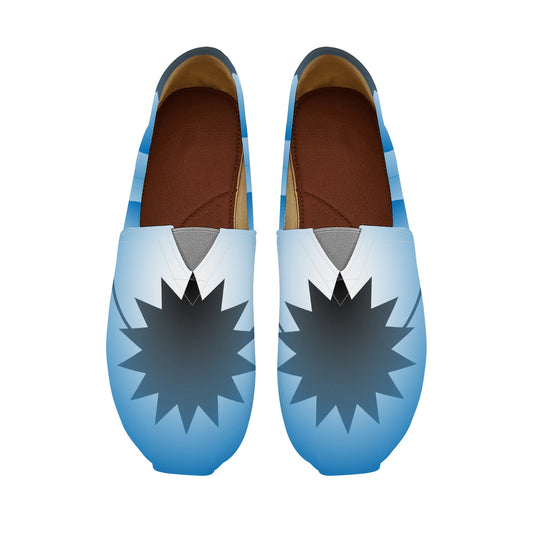 Blue Ethereal Orb Geometric Abstract Star Womens Casual Slip On Shoes