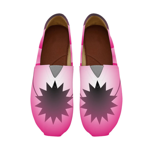 Pink Ethereal Orb Geometric Abstract Star Womens Casual Slip On Shoes
