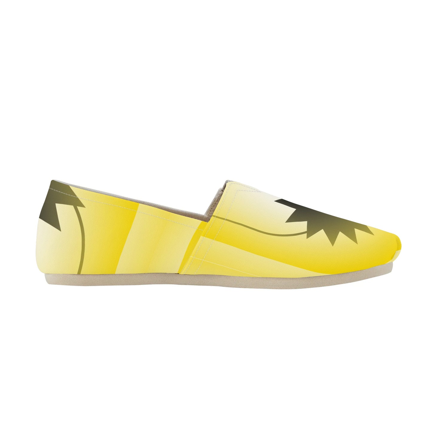 Yellow Ethereal Orb Geometric Abstract Star Womens Casual Slip On Shoes