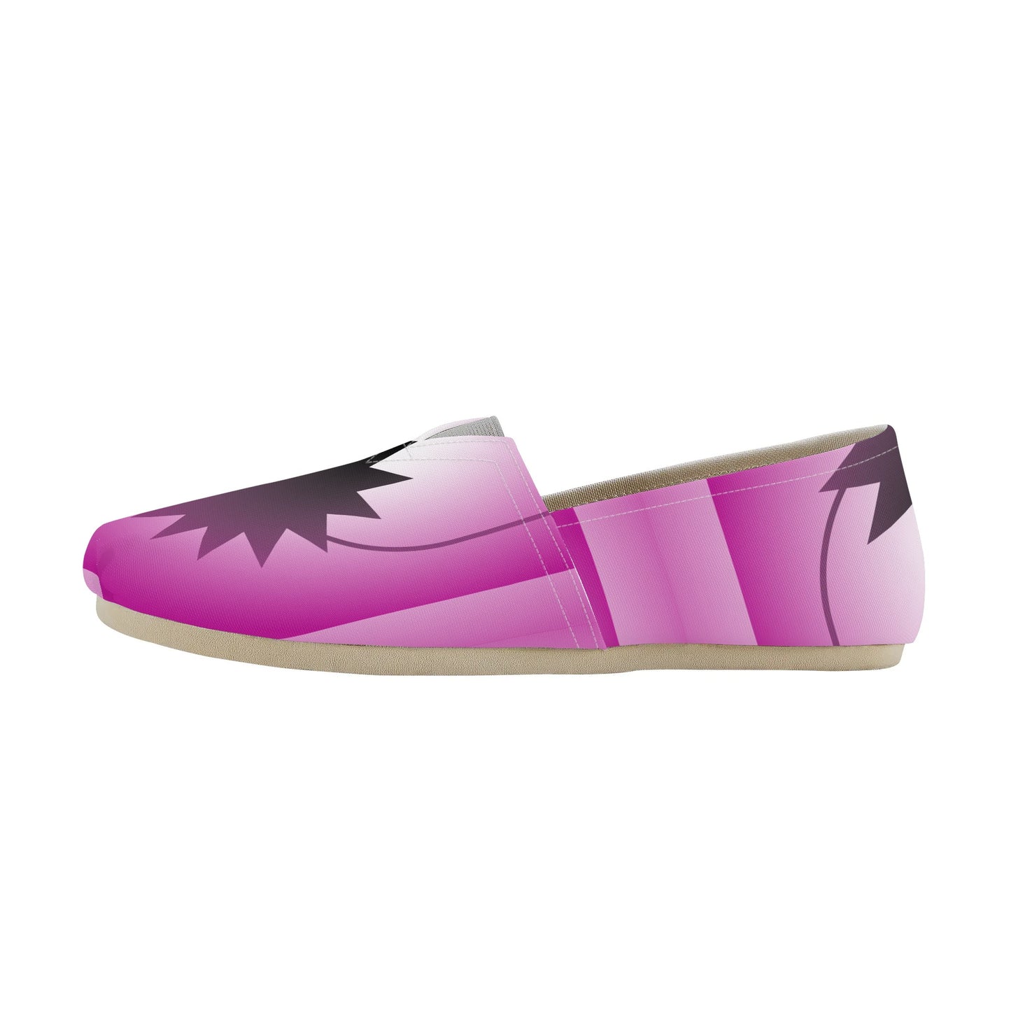 Dark Pink Purple Ethereal Orb Geometric Abstract Star Womens Casual Slip On Shoes