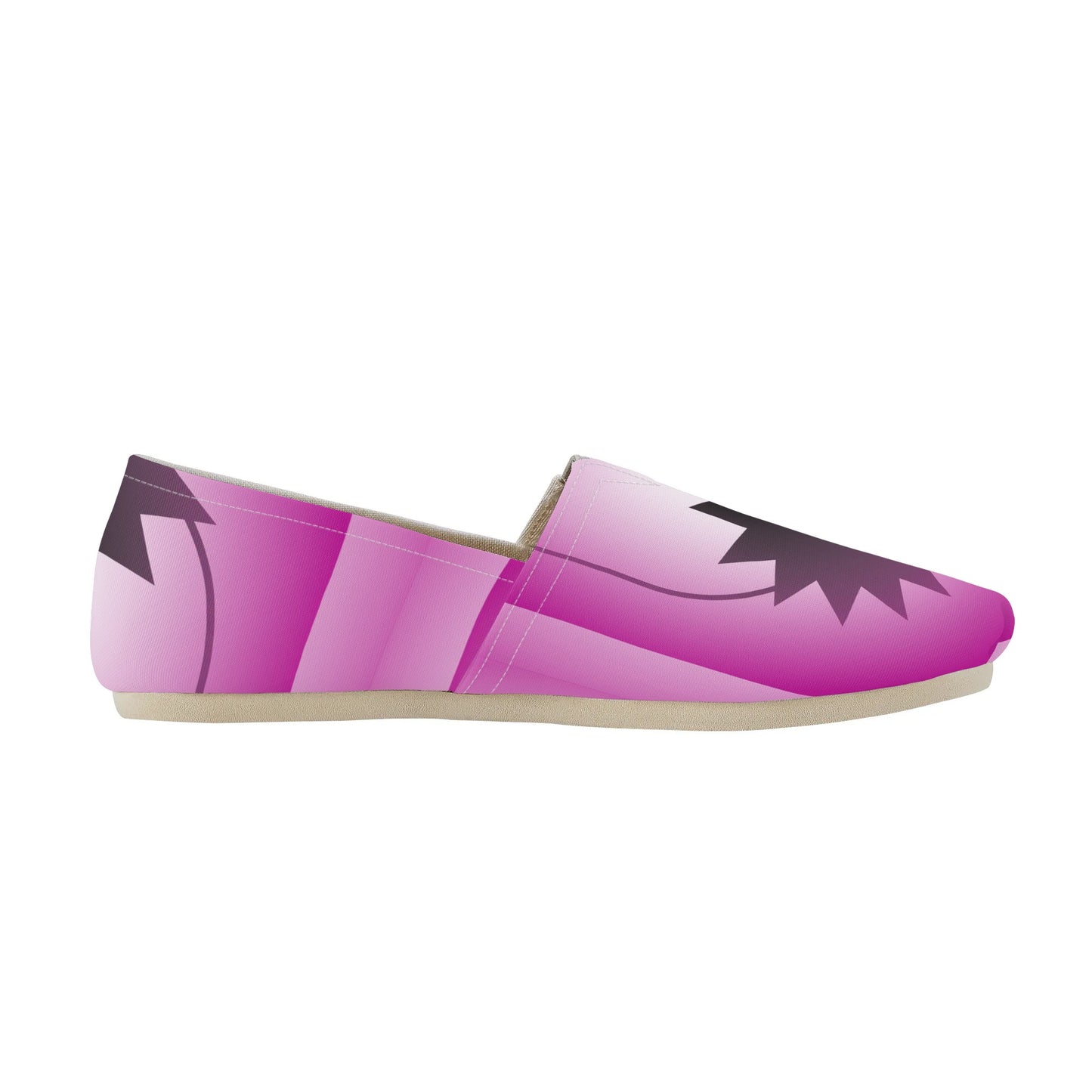 Dark Pink Purple Ethereal Orb Geometric Abstract Star Womens Casual Slip On Shoes