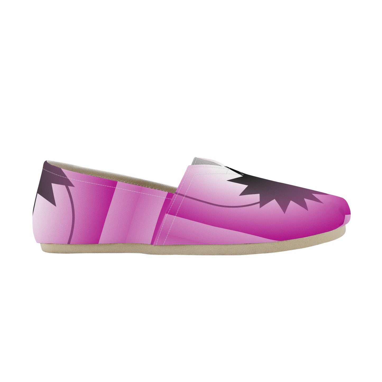 Dark Pink Purple Ethereal Orb Geometric Abstract Star Womens Casual Slip On Shoes