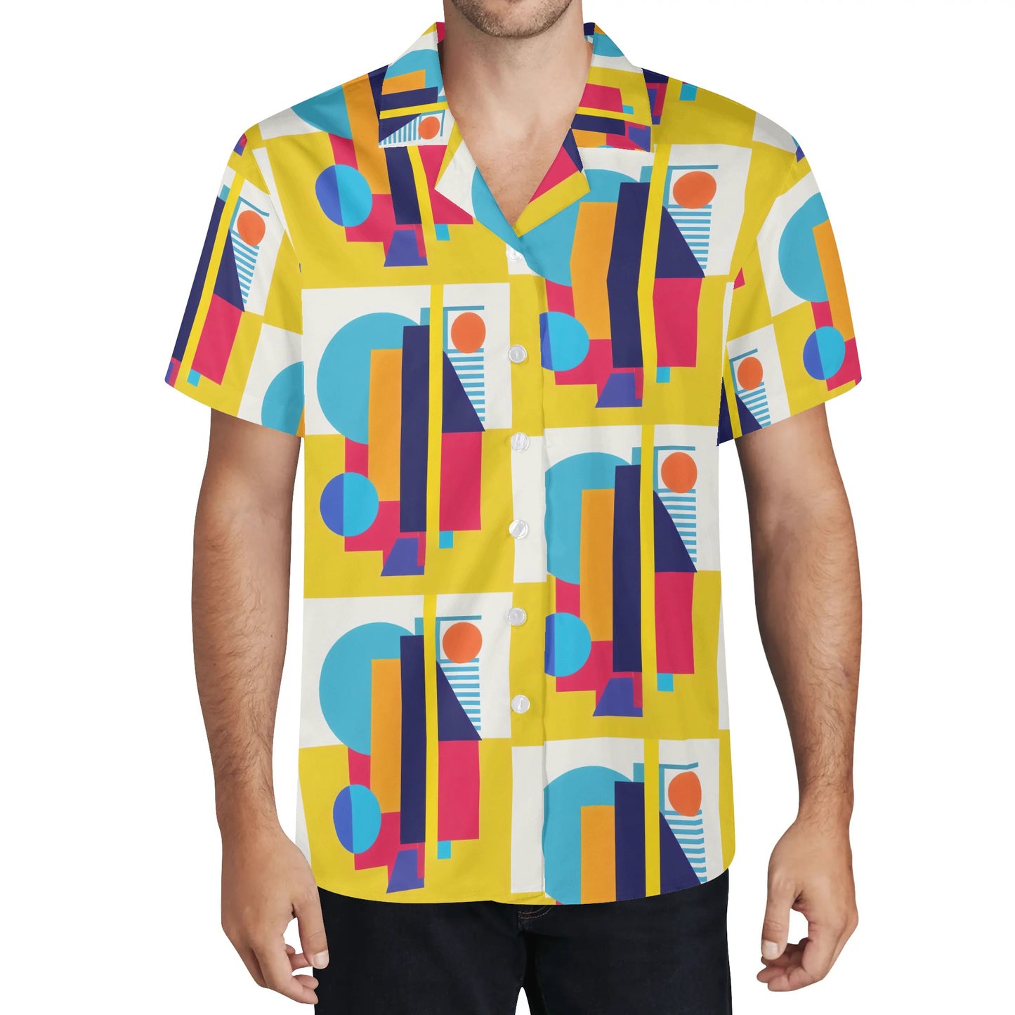 Mens All Over Print Casual Hawaiian Shirt