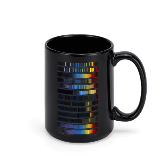 Light Color Spectrum Black Ceramic Mug (15 oz)