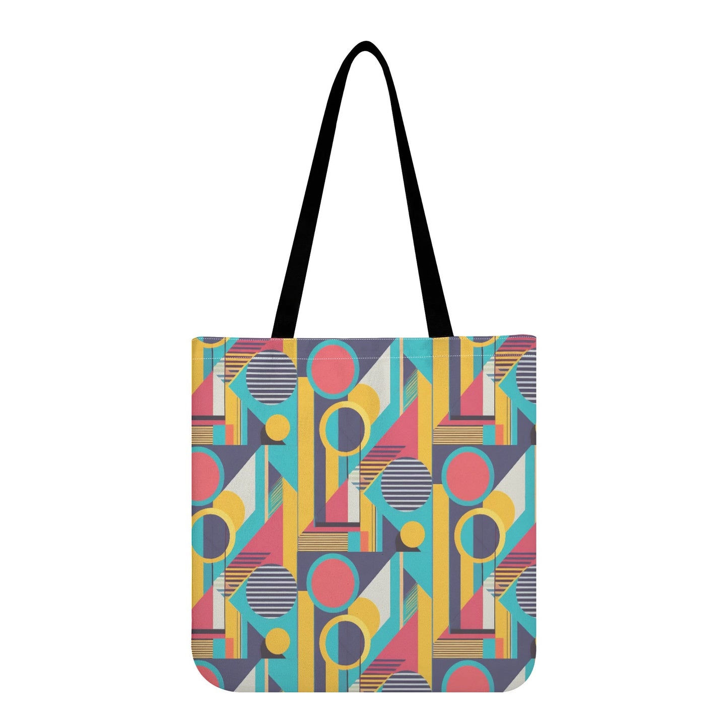 Colorful Abstract Geometric Bold Pop Art Deco All-Over Print Cloth Tote Bag