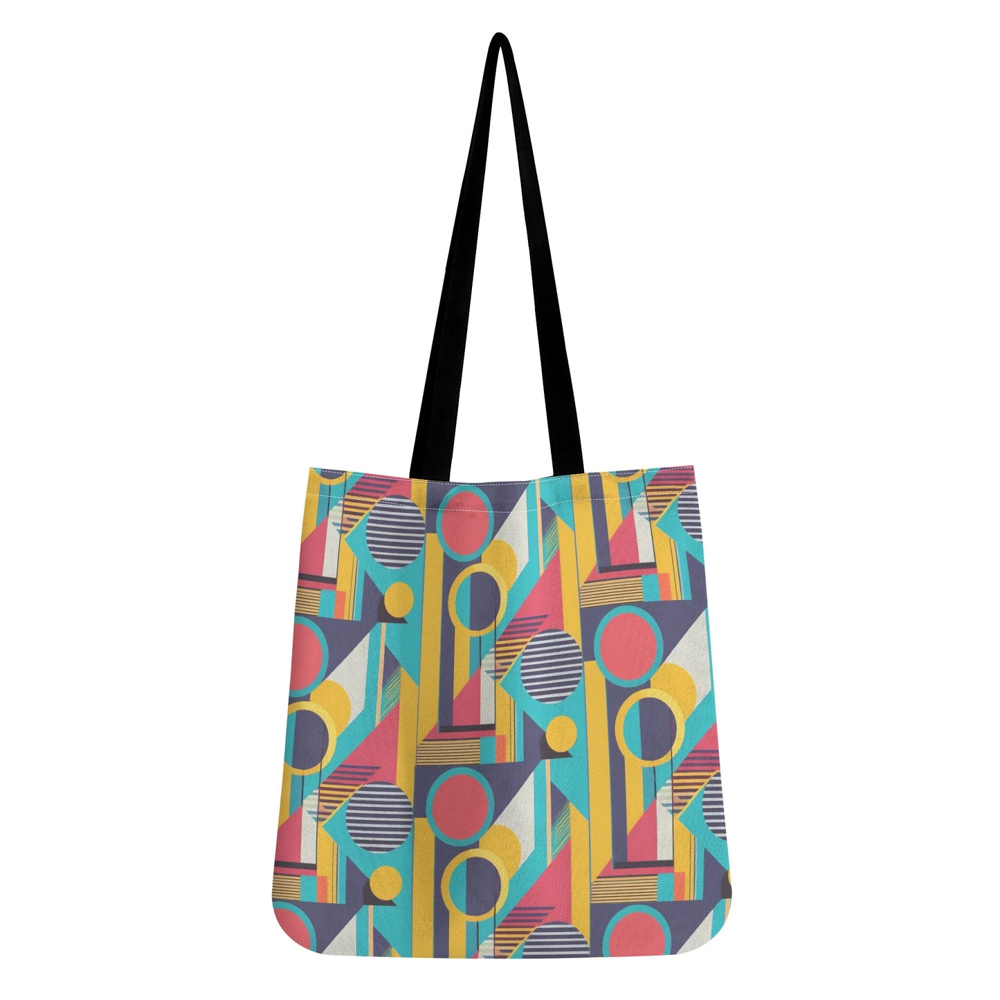 Colorful Abstract Geometric Bold Pop Art Deco All-Over Print Cloth Tote Bag