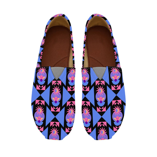 Bold Colorful Abstract Geometric Pop Art Deco Womens Casual Slip-on Shoes