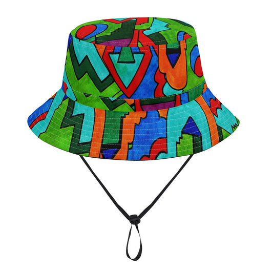 All Over Print Bucket Hats with Adjustable String