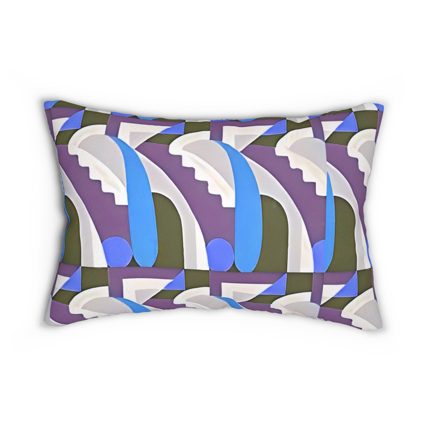 Kaleidoscope Reimagined Colorful Lumbar Pillow | Abstract Maximalist Rectangular Cushion