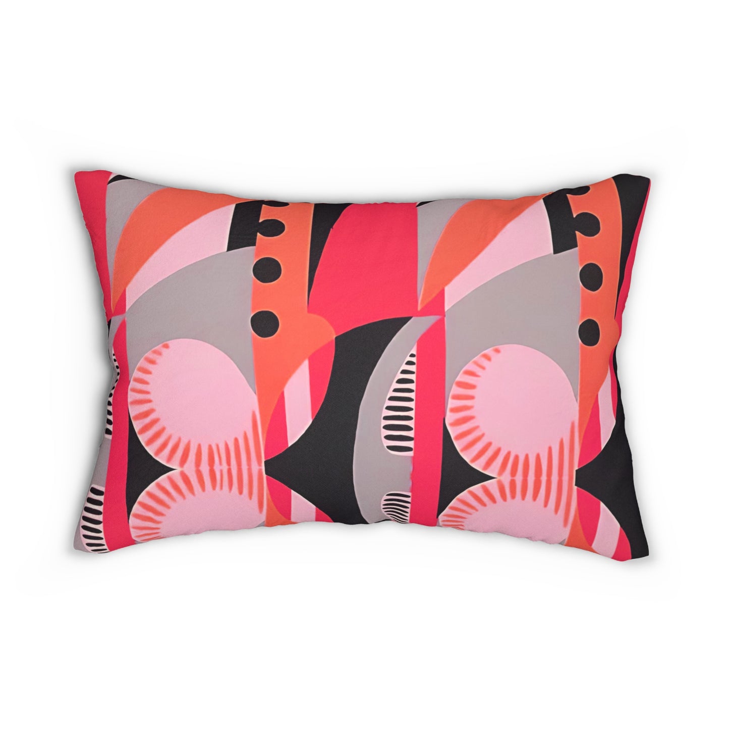 Kaleidoscope Reimagined Colorful Lumbar Pillow | Abstract Maximalist Rectangular Cushion