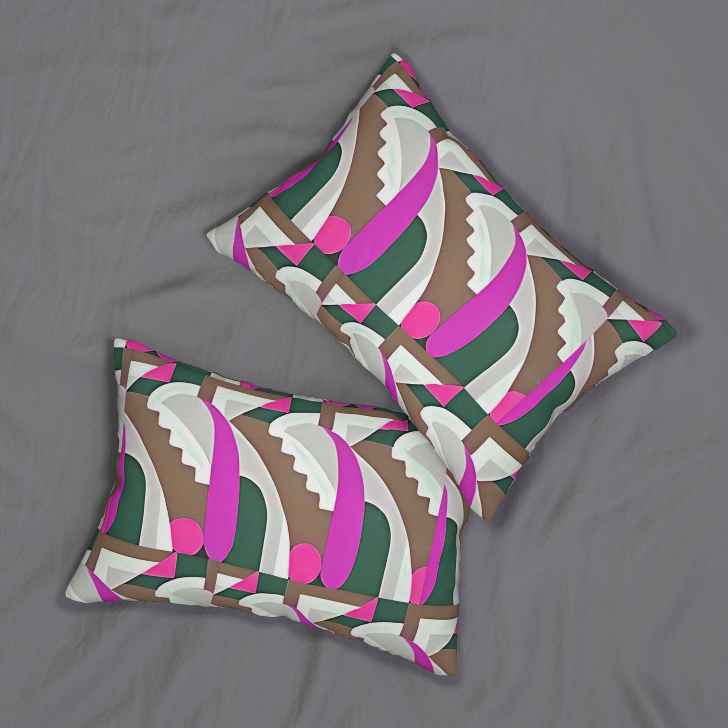 Kaleidoscope Reimagined Colorful Lumbar Pillow | Abstract Maximalist Rectangular Cushion