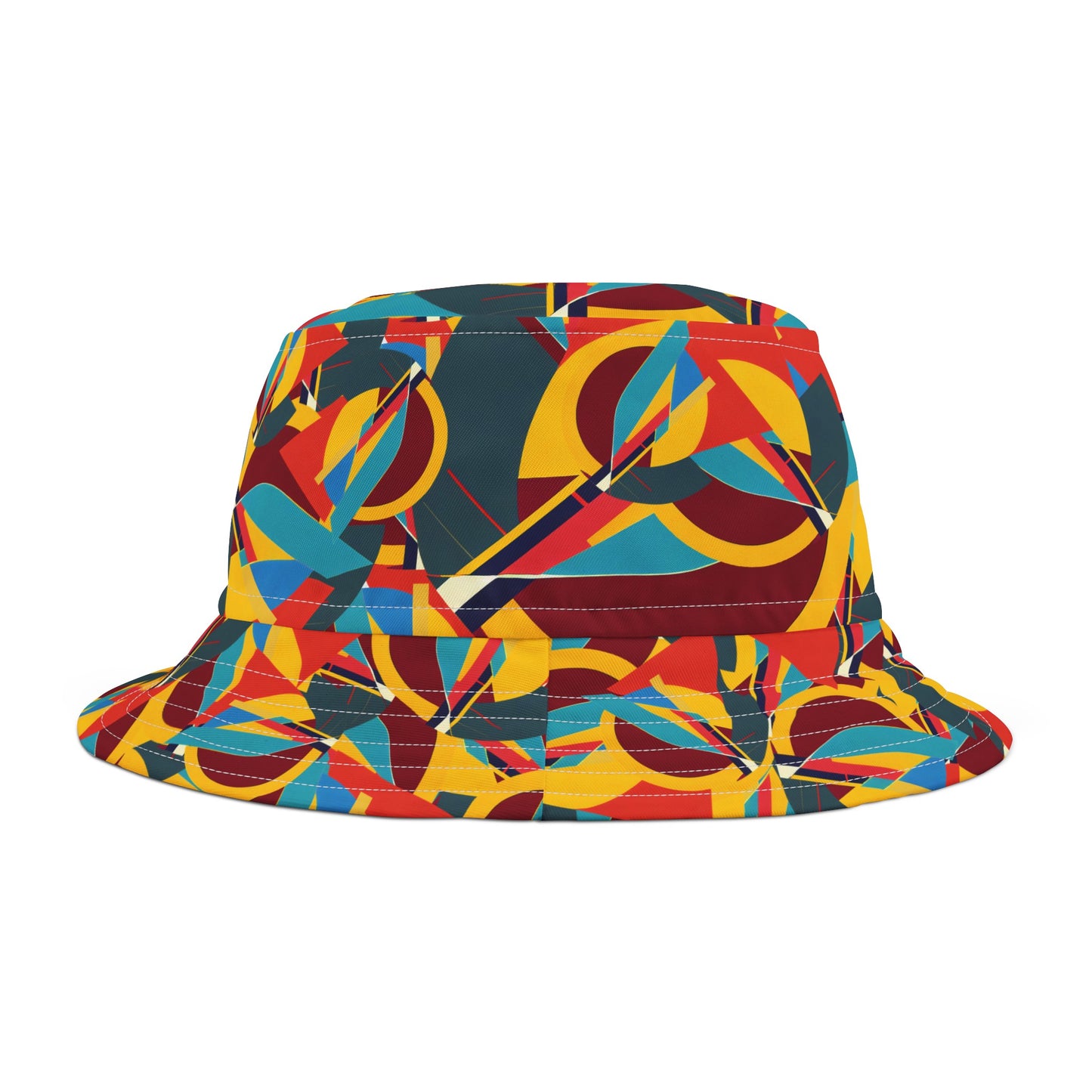 Bucket Hat Abstract All Over Print Hat Maximalist Design Bucket Hat Colorful Geometric Bold Hat Pop Art Deco Hat Modern All-Over Print