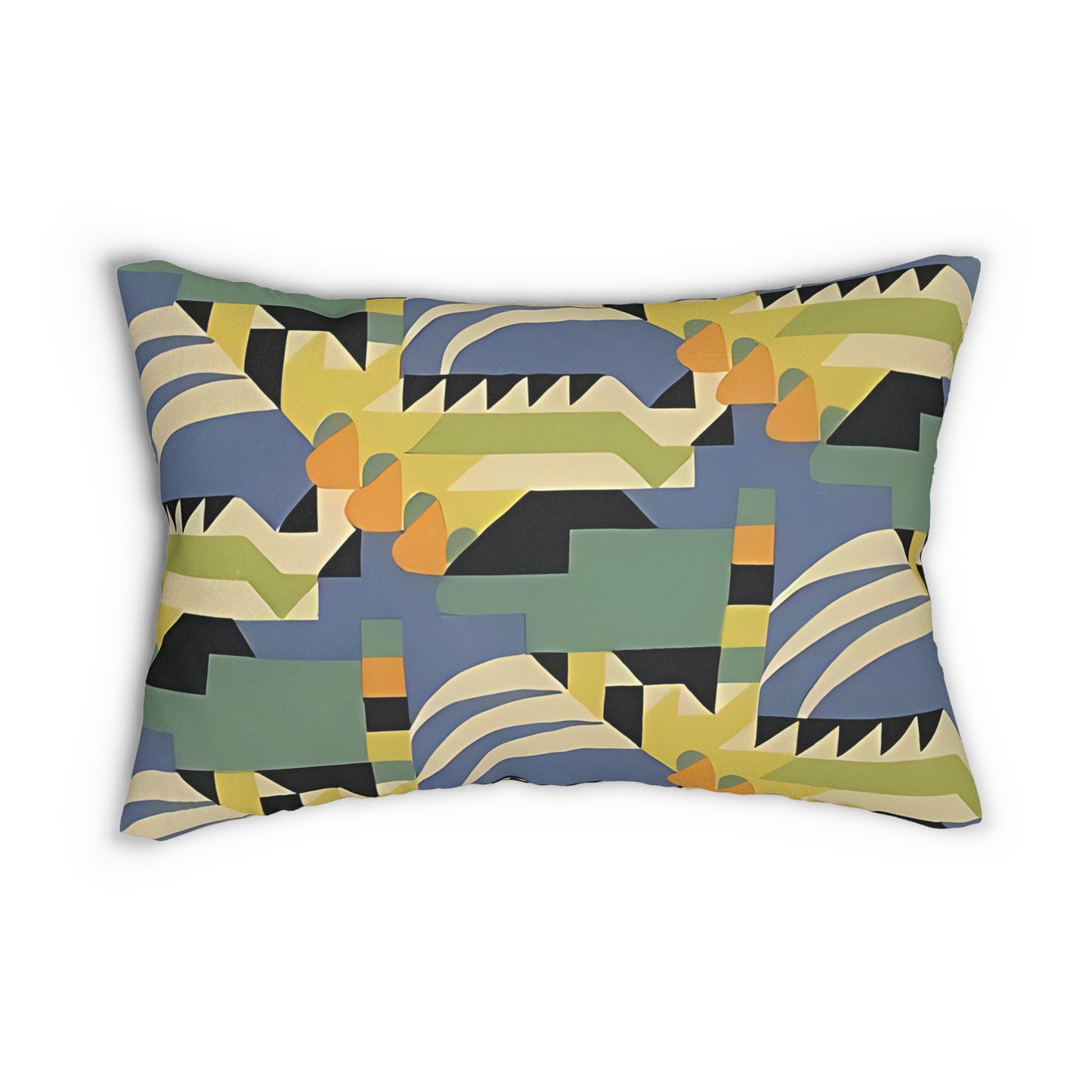 Kaleidoscope Reimagined Colorful Eclectic Lumbar Pillow | Abstract Maximalist Rectangular Cushion