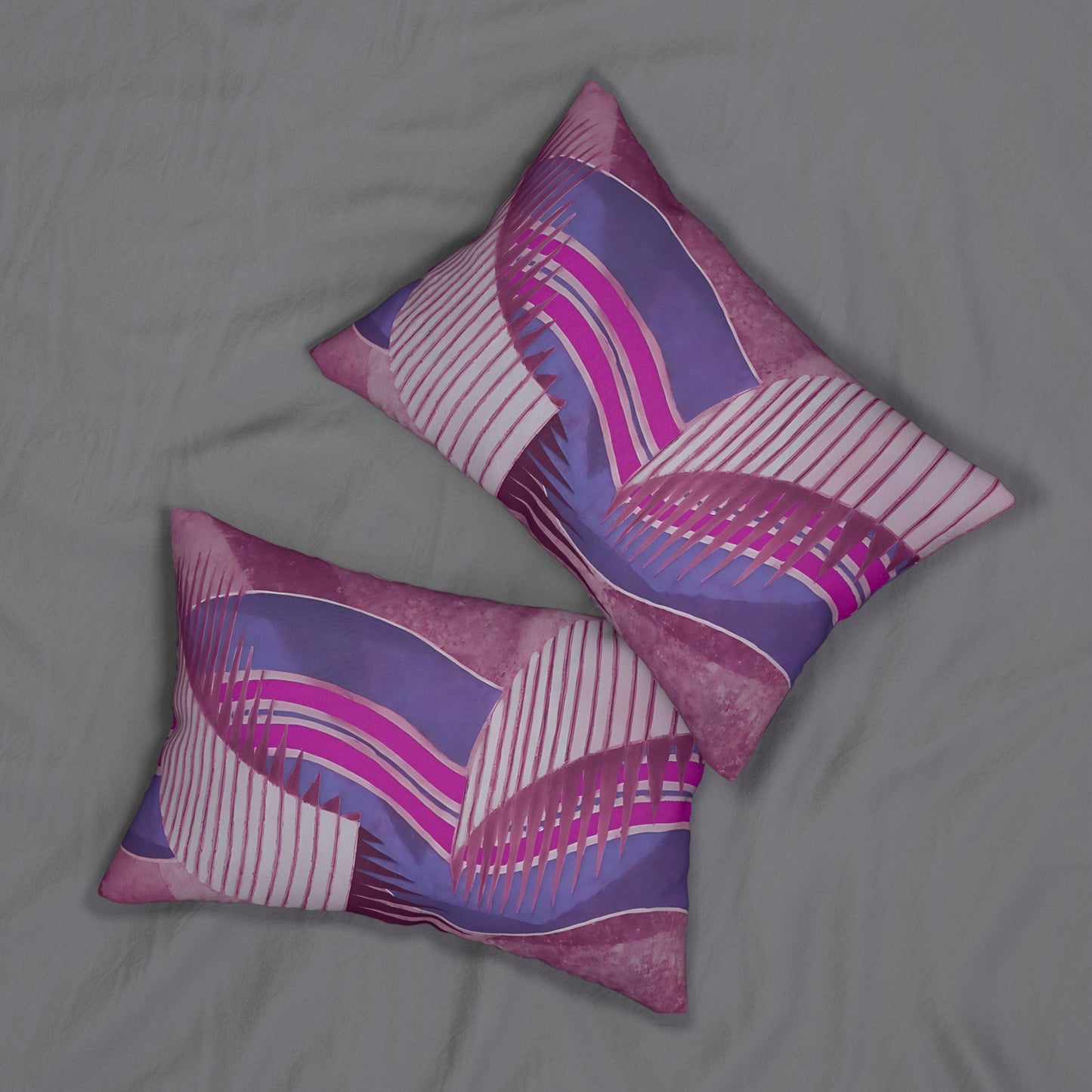 Kaleidoscope Reimagined Colorful Eclectic Lumbar Pillow | Abstract Maximalist Rectangular Cushion