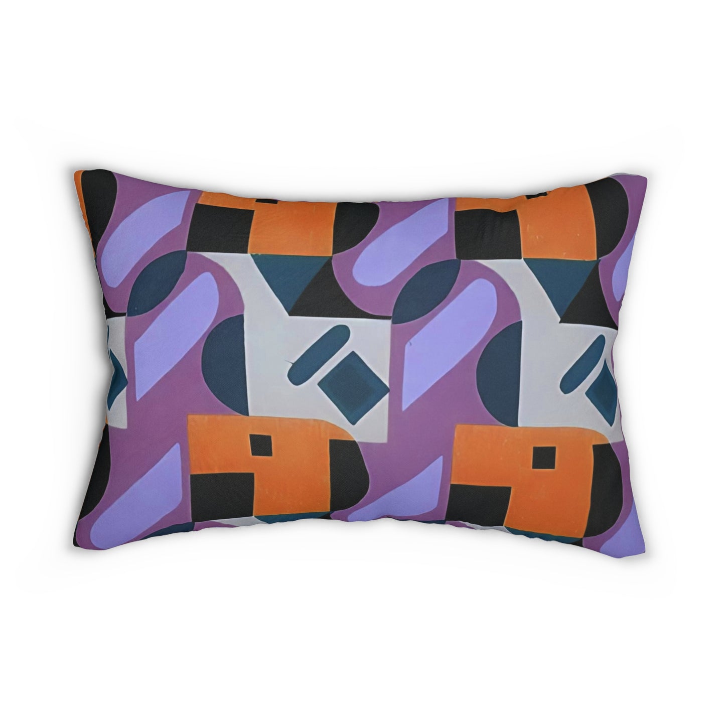 Kaleidoscope Reimagined Colorful Eclectic Lumbar Pillow | Abstract Maximalist Rectangular Cushion