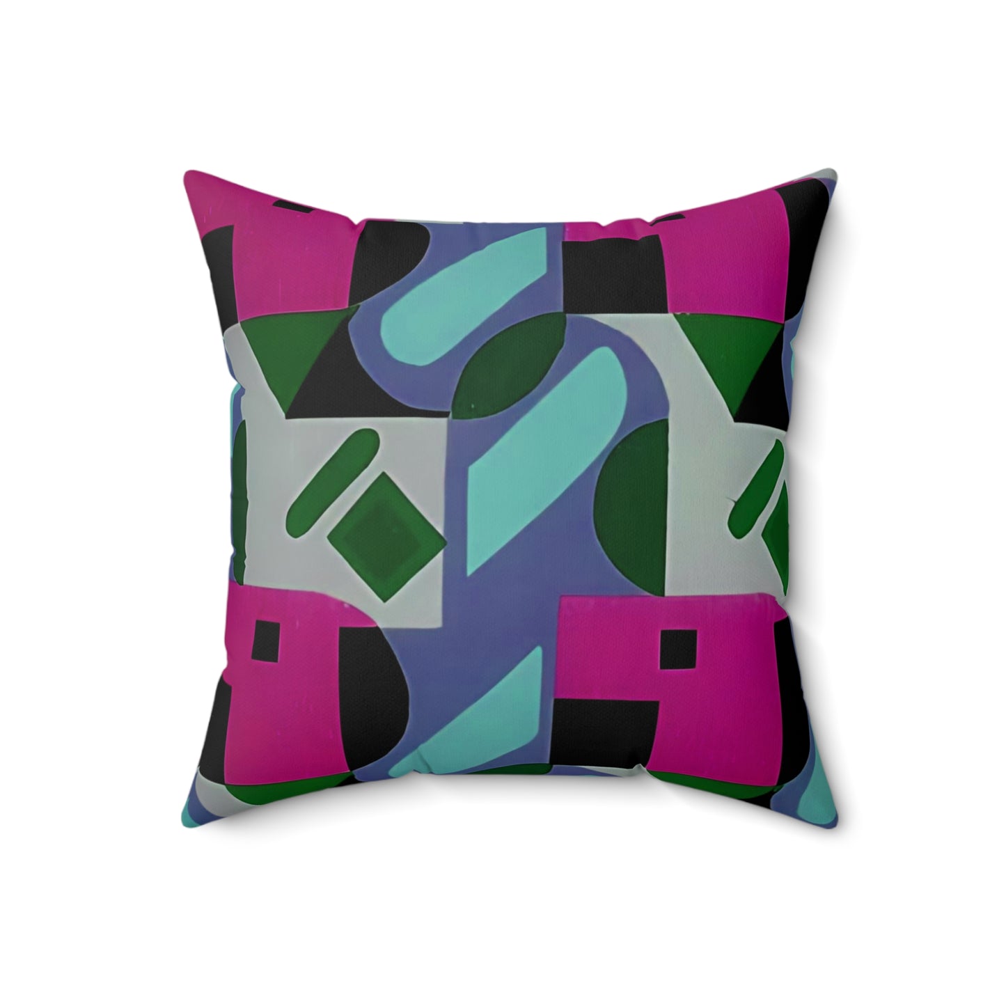 Kaleidoscope Reimagined Abstract Art Deco Throw Pillow | Colorful Eclectic Maximalist Cushion