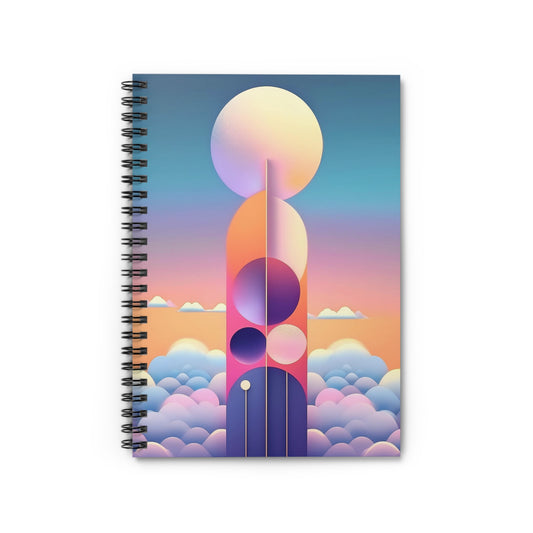 Cosmic Abstract Spiral Notebook - Ruled Line