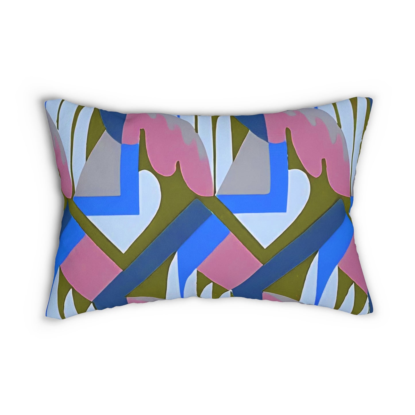 Kaleidoscope Reimagined Colorful Eclectic Lumbar Pillow | Abstract Maximalist Rectangular Cushion