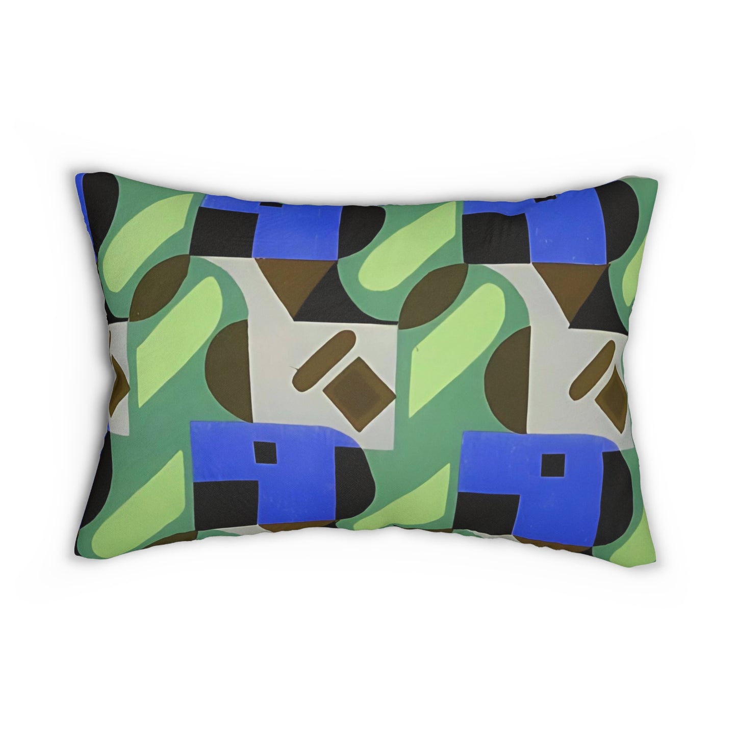 Kaleidoscope Reimagined Colorful Lumbar Pillow | Abstract Maximalist Rectangular Cushion