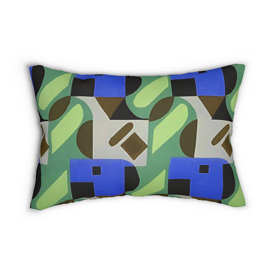 Kaleidoscope Reimagined Colorful Lumbar Pillow | Abstract Maximalist Rectangular Cushion