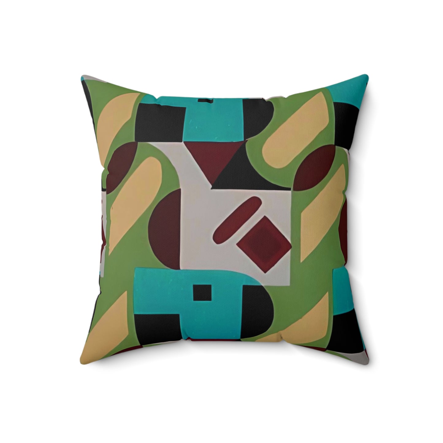 Kaleidoscope Reimagined Abstract Art Deco Throw Pillow | Colorful Eclectic Maximalist Cushion