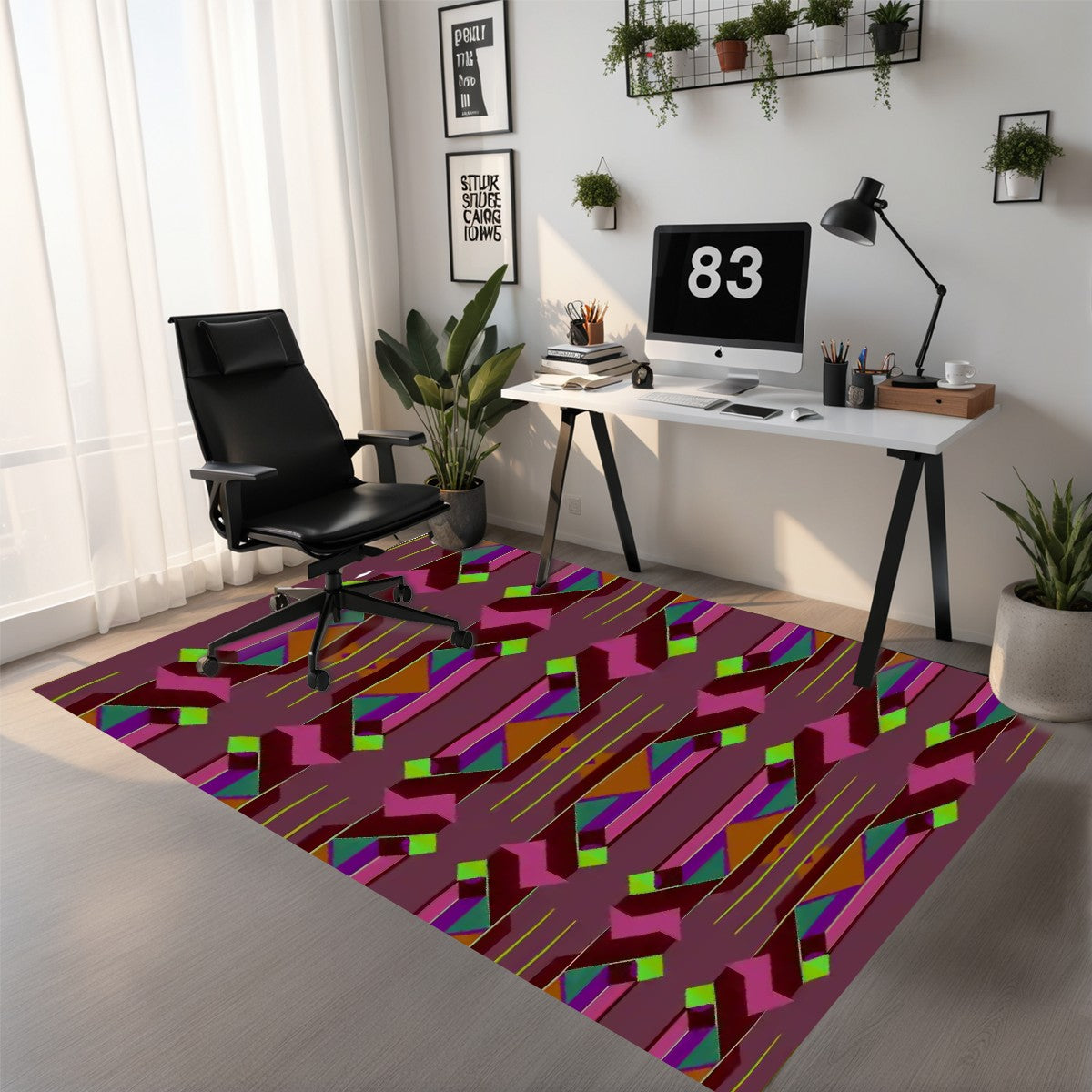 Pop Wild Geometric Colorful Abstract Area Rug (3x5) | Maximalist Eclectic Rug