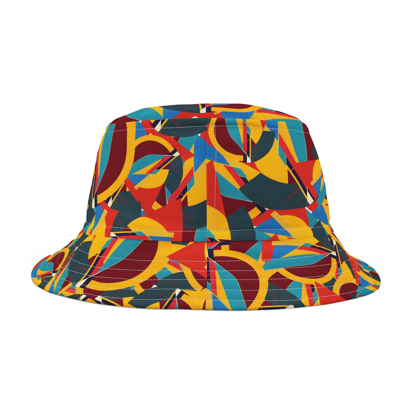 Bucket Hat Abstract All Over Print Hat Maximalist Design Bucket Hat Colorful Geometric Bold Hat Pop Art Deco Hat Modern All-Over Print