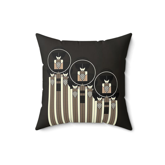 Ver Sacrum Koloman Moser Throw Pillow | Eclectic Art Deco Vintage Illustration Square Pillow